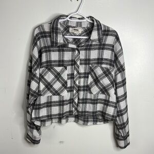 Ci Sono Women's Black and White Plaid Jacket